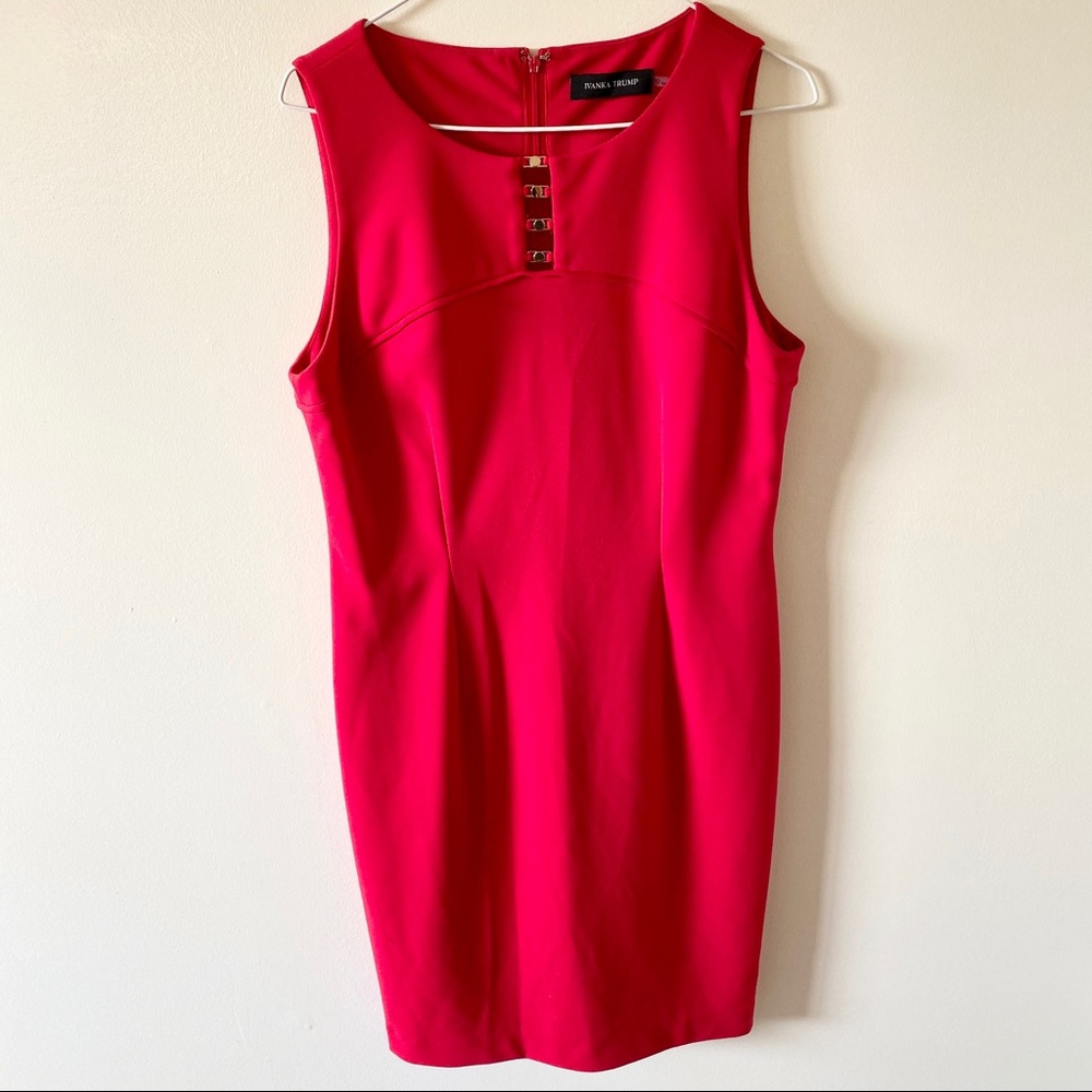 IVANKA TRUMP Red Sleeveless Dress